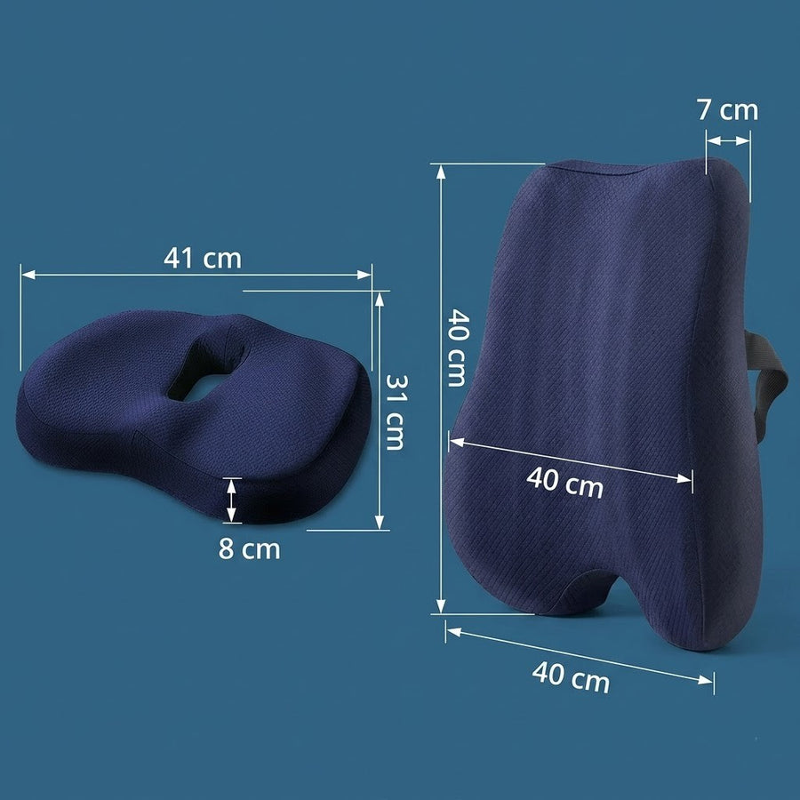 Pack Coccyx + Lombaire — Soulagement Complet du Dos Assis
